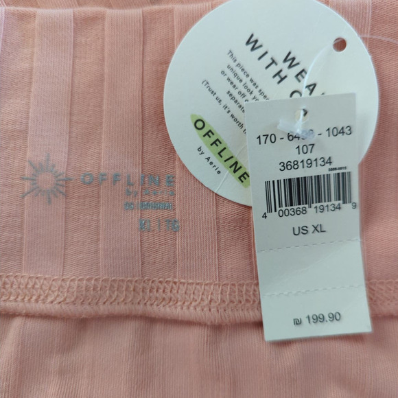 Offline by Aerie OG Groove Lettuce Hem Skirt Coral XL NWT - Picture 8 of 9